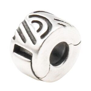 Chamilia Sterling Silver Clip Charm – Scroll Design Safety Stop
